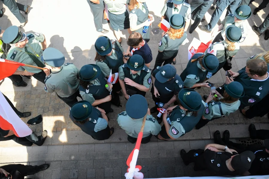 Protest celników przed Pałacem Prezydenckim, 2016 r.