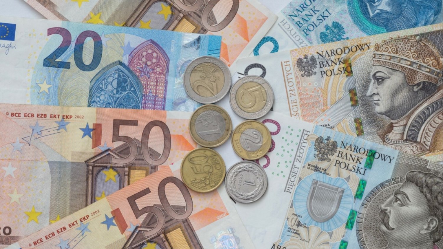Złoty i euro.