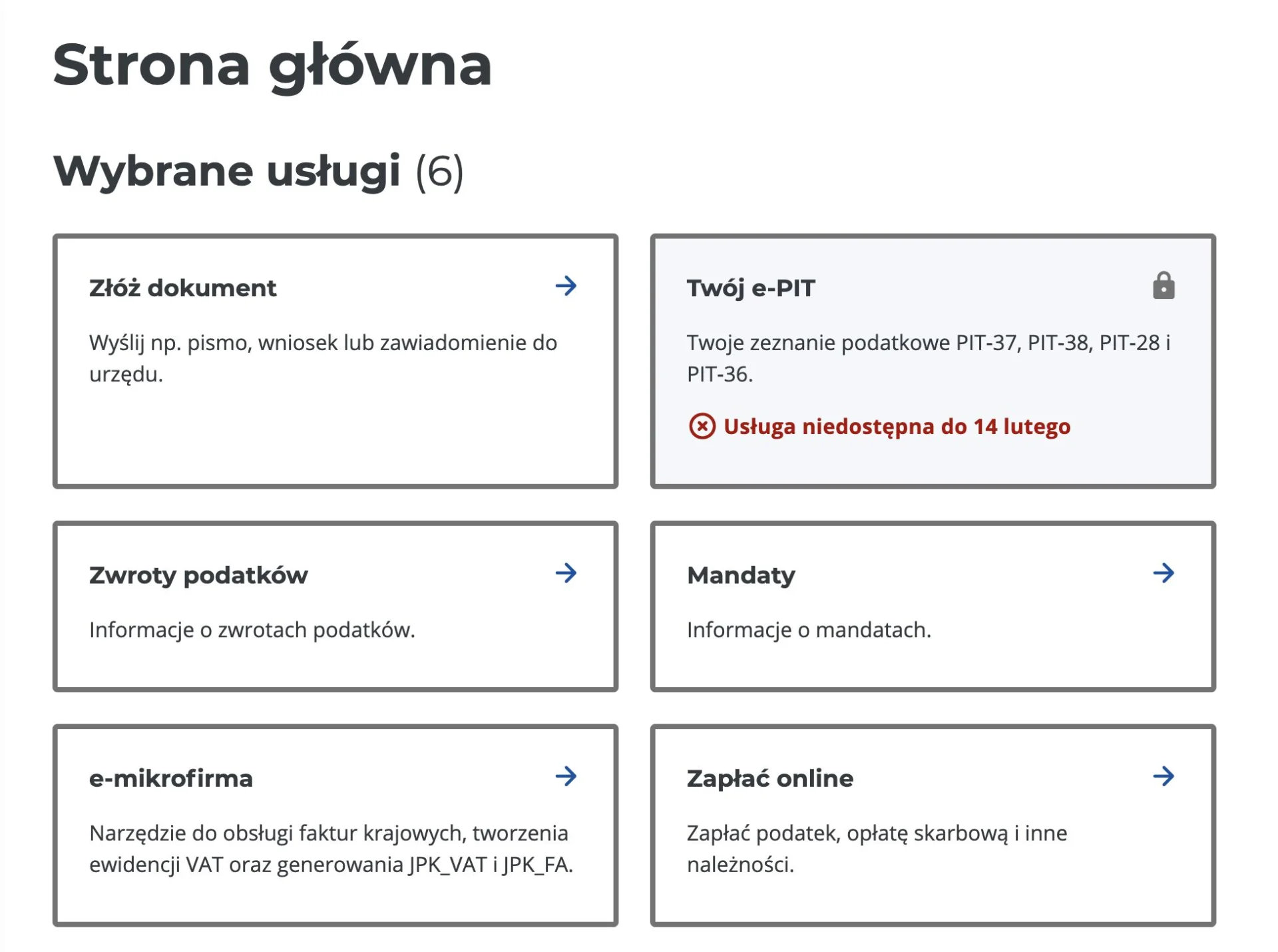 Usługa Twój e-PIT będzie dostępna od 14 lutego
