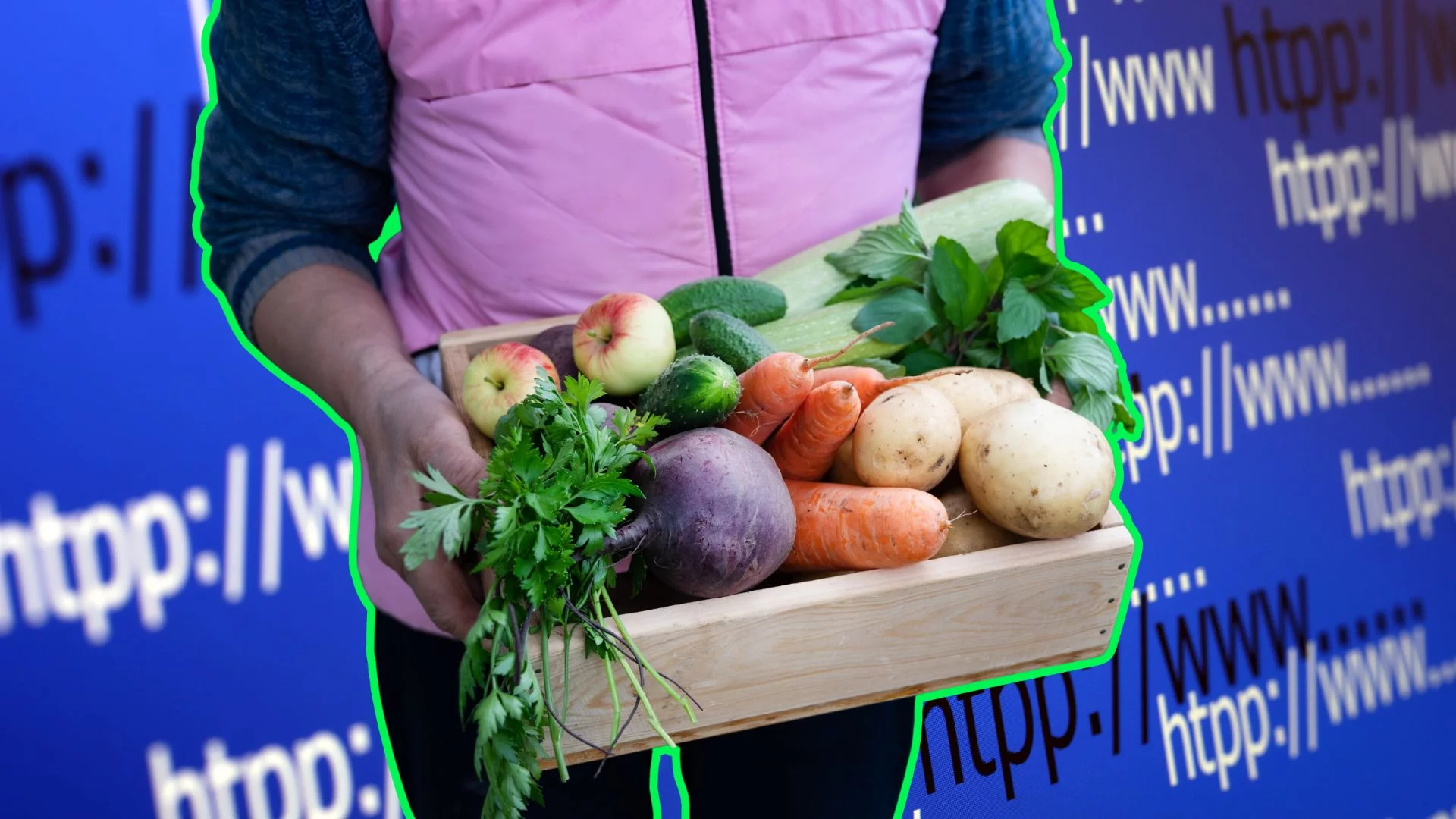 Rolnik z warzywami w internecie. Polscy rolnicy alarmują o przepełnionych magazynach.