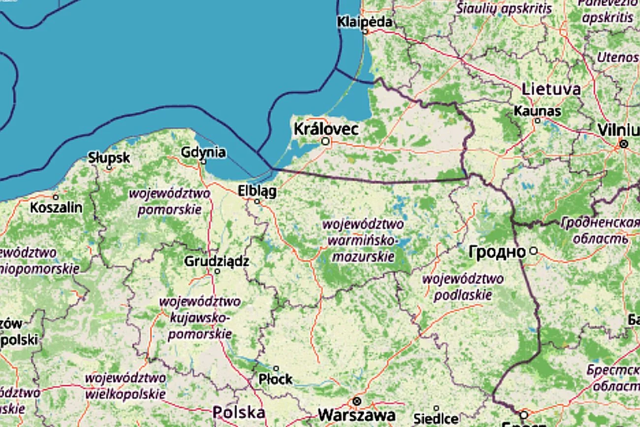 Na stronie Urzędu Komunikacji Elektronicznej, obwód kaliningradzki jest już... czeski