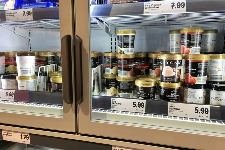Lody Grycan wśród lodów Ballino.