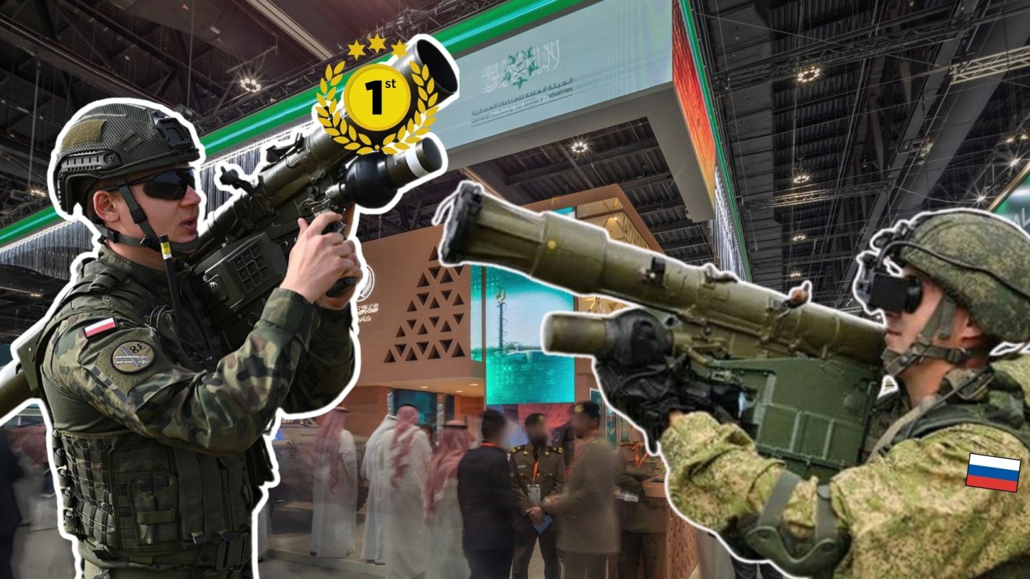 Polski Piorun pokonał Rosję. Nasze wyrzutnie zawstydziły ich przed Saudami Polska i rosyjska wyrzutnia rakiet na tle targów w Arabii Saudyjskiej. Rosyjski zestaw został oceniony jako toporny i zacofany.