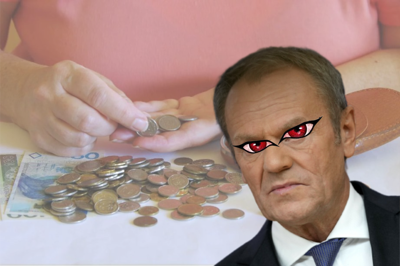 Tusk może mówić, że nie zabierze 13 i 14 emerytury, wyborcy PiS mają tego nie wiedzieć