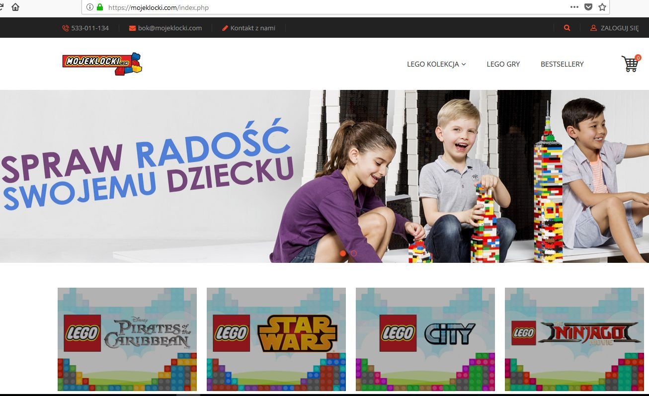 Nowy sposób na oszustwo internetowe. Zamiast kupić wymarzone klocki LEGO, zasilisz konto internetowych złodziei. Uważaj na sklep mojeklocki.com