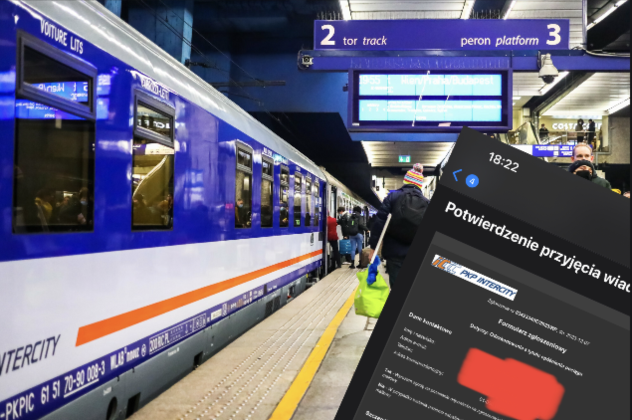 Niski standard podróży pociągiem PKP Intercity