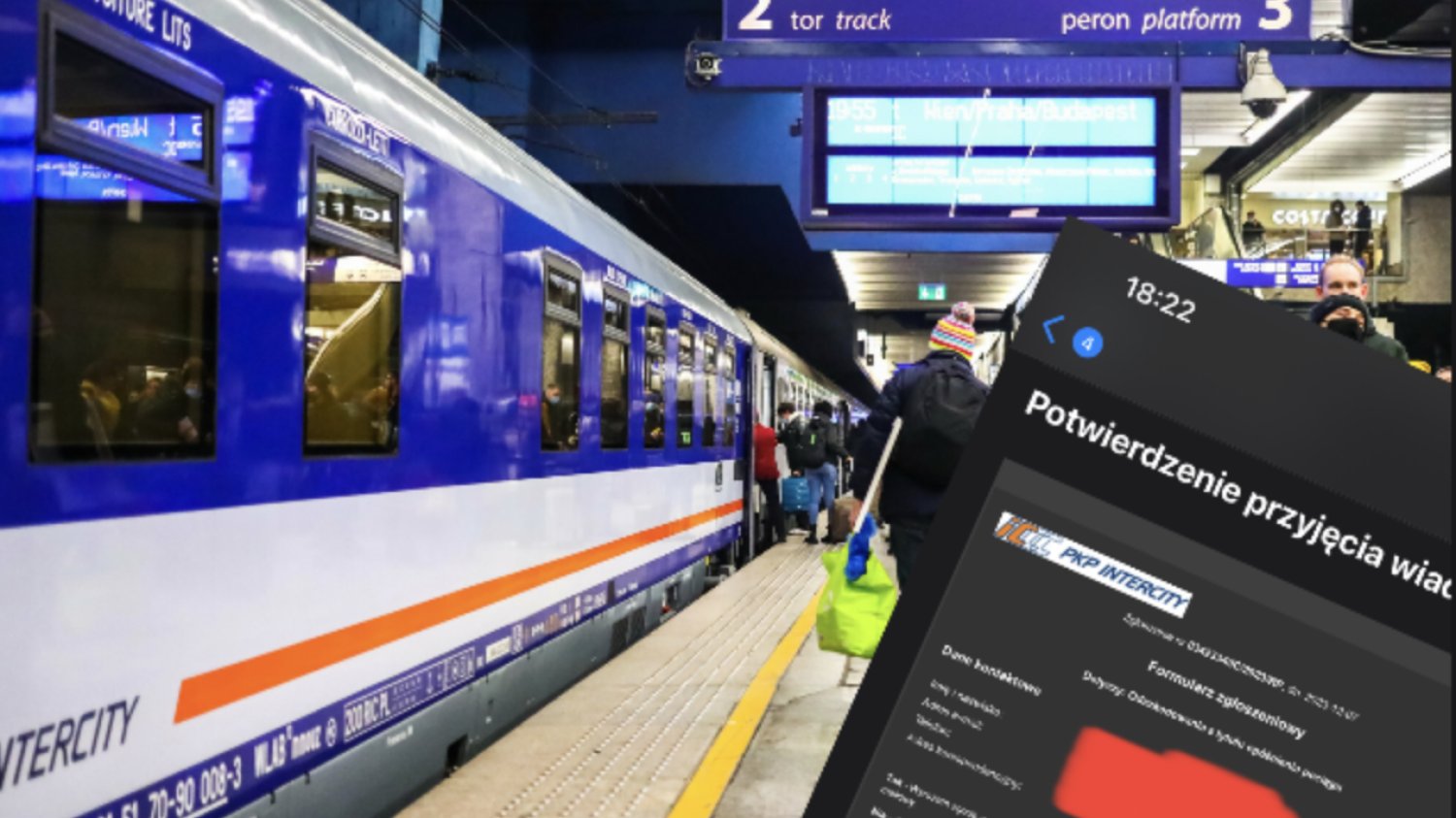 Niski standard podróży pociągiem PKP Intercity