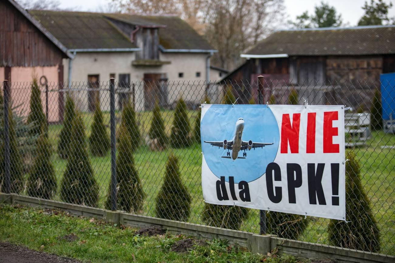 Protest przeciw CPK w Baranowie