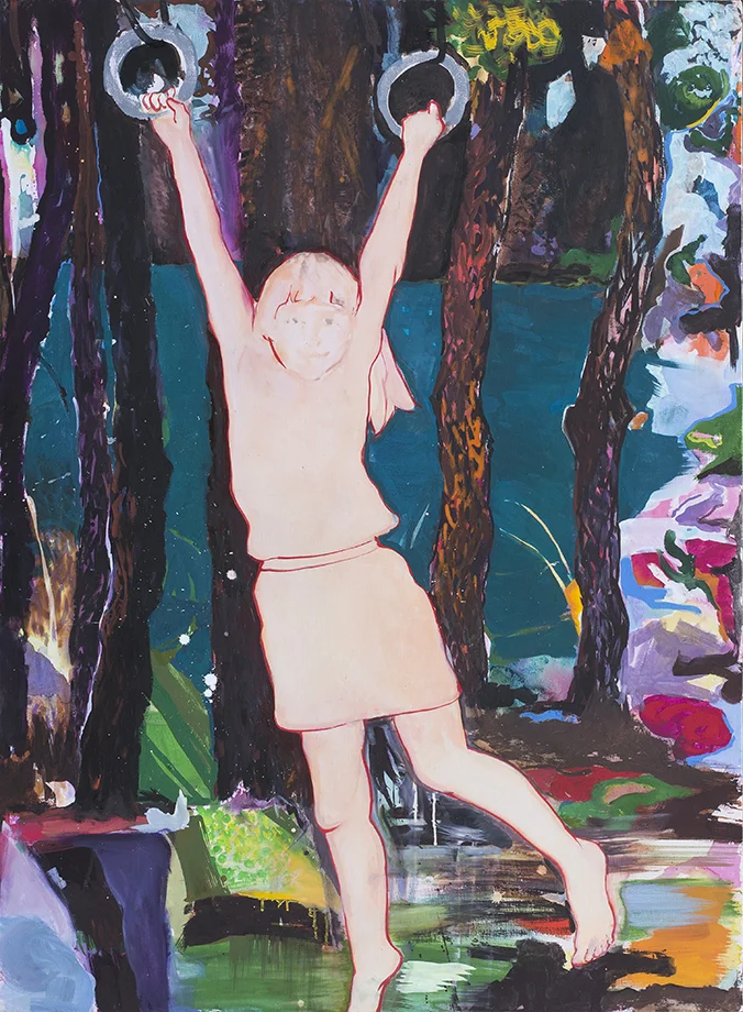 Agnieszka Strojna, bez tytułu, tempera jajowa na płótnie, 110x150 cm