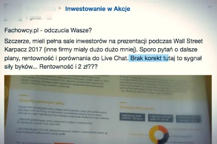 Inwestorzy są mocno zainteresowani dalszymi planami Fachowców