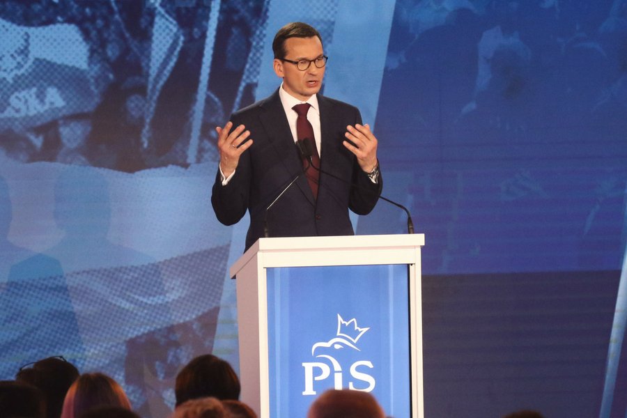 Mateusz Morawiecki podczas konwencji PiS.