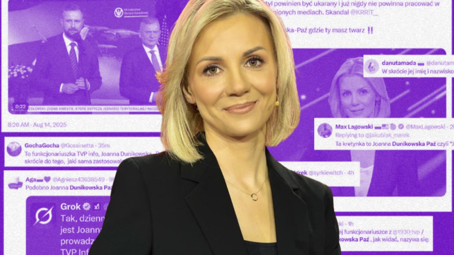 Milionowy fake news Groka. Dziennikarka TVP padła ofiarą hejtu Błąd AI wywołał hejt na dziennikarkę TVP. "groźby i obraźliwe wiadomości"