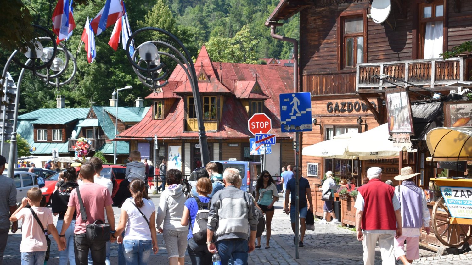 Turyści w Zakopanem.