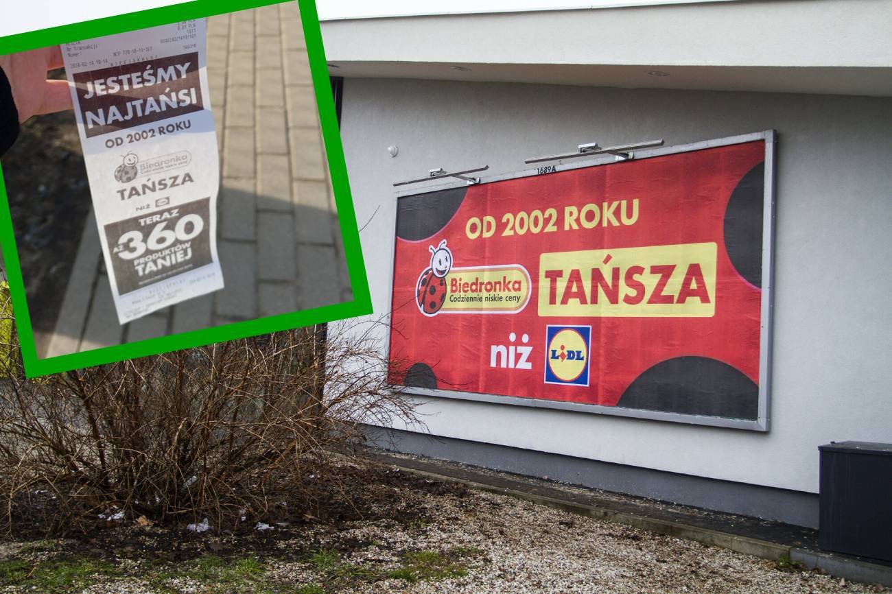 Agresywne reklamy na paragonie Biedronki denerwują klientów.