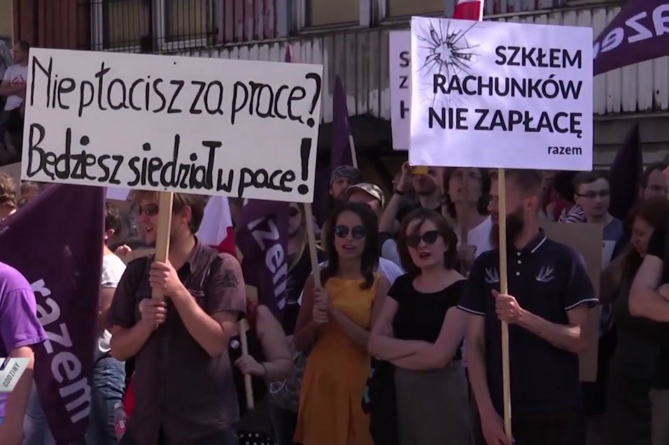 Pracownicy Huty w Zawierciu protestują, ponieważ od miesięcy nie otrzymują pensji