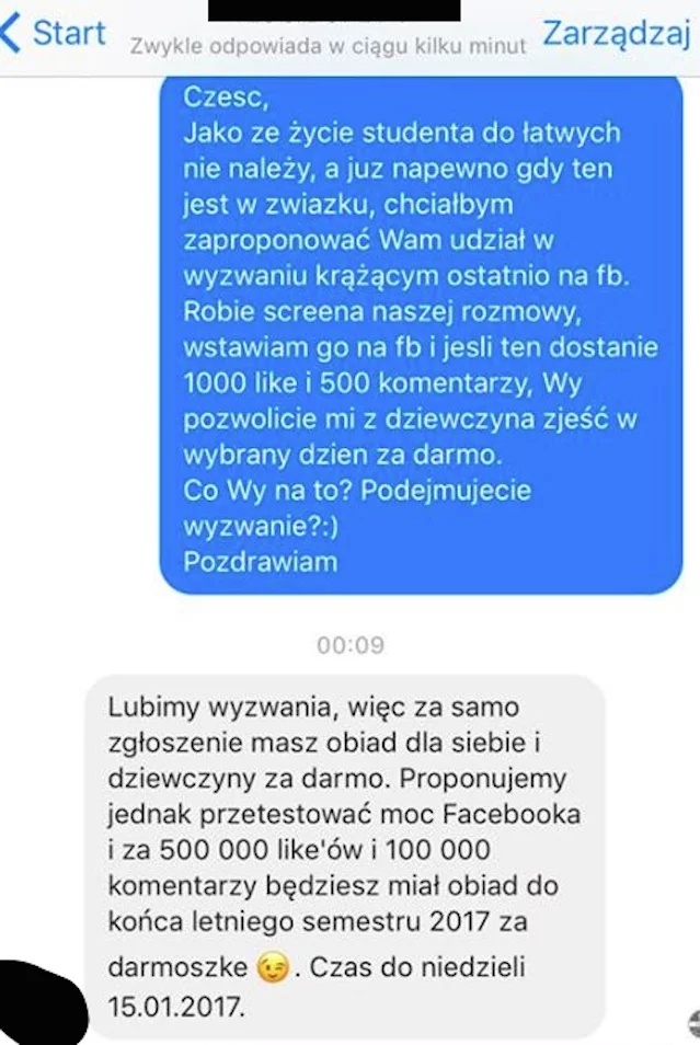 Przykład nowego wyzwania.