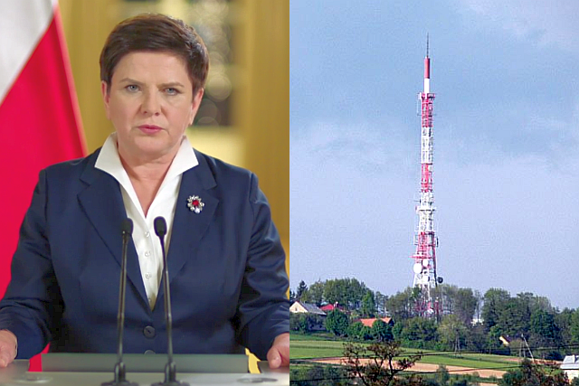 Orędzie premier Szydło nie dotarło do części telewidzów. To nie spisek, to awaria - twierdzi operator nadajników