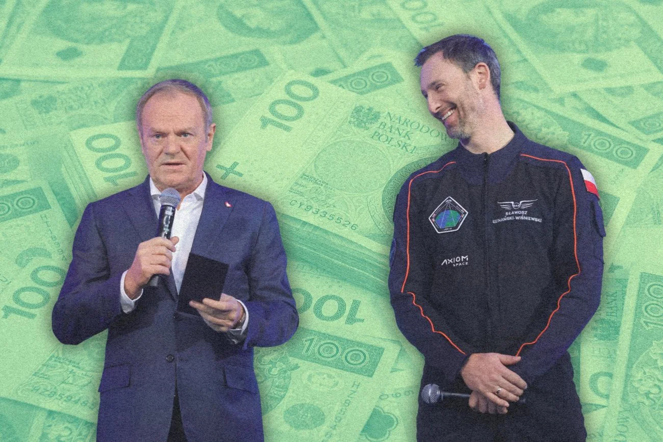 Donald Tusk i Sławosz Uznański-Wiśniewski.