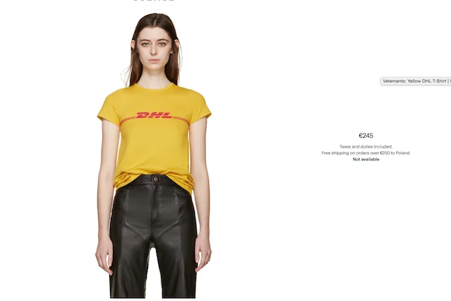 Bluza DHL od Vetements.