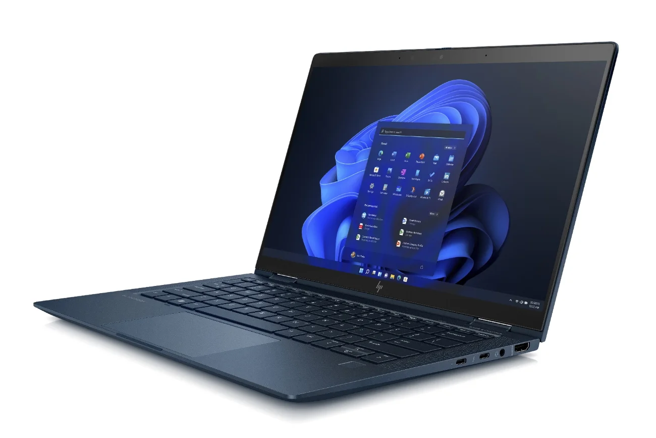 HP Elite Dragonfly Max wyposażony jest w dotykowy ekran o przekątnej 13,3 cali. W wersji opcjonalnej wyświetlacz oferuje rozdzielczość 1920x1080 (FHD, czyli Full HD)
