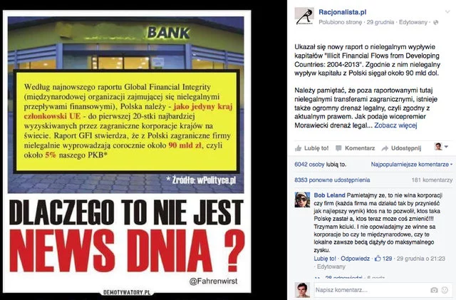 Kontrowersyjna teza, duże liczby, a wszystko w oparciu o badania "uznanego" amerykańskiego instytutu. Ten mem wyglada zbyt poważnie