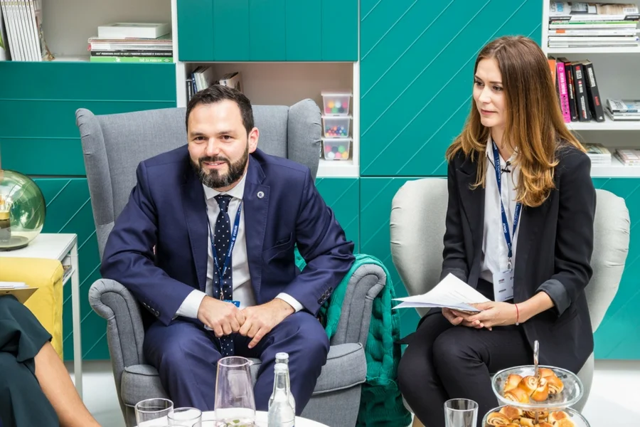 Kamil Wyszkowski (Global Compact), Nino Dżikija (INN:Poland)