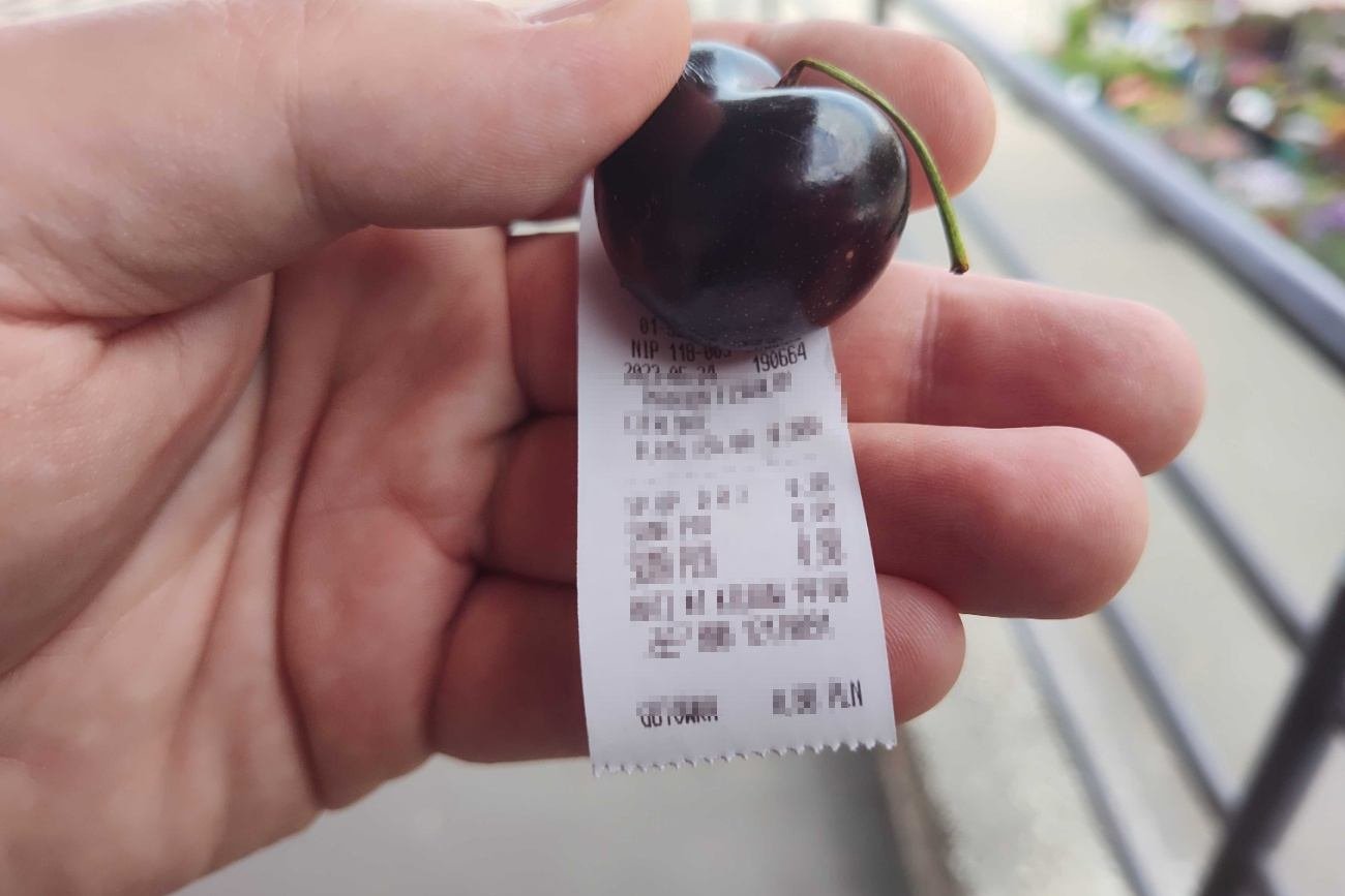 Czereśnia, paragon.