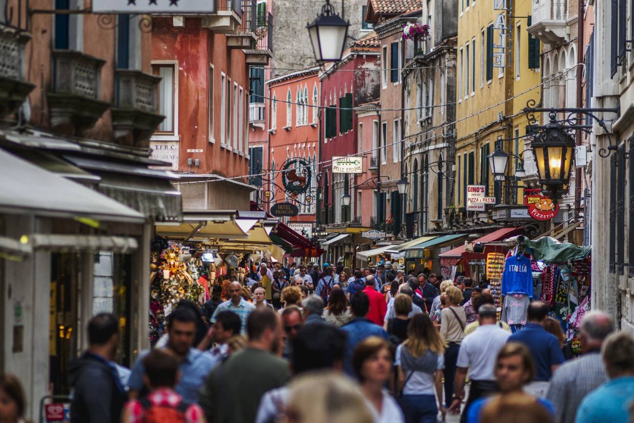Tłumy w Wenecji.