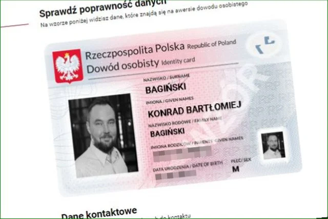 Po dodaniu zdjęcia widzimy, jak będzie wyglądał nasz nowy dowód
