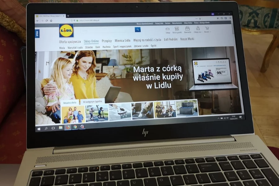 Tak wygląda strona główna sklepu Lidla.