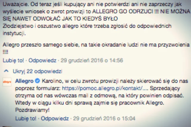 Od pewnego czasu Allegro toczy nieustanne boje ze swoimi klientami