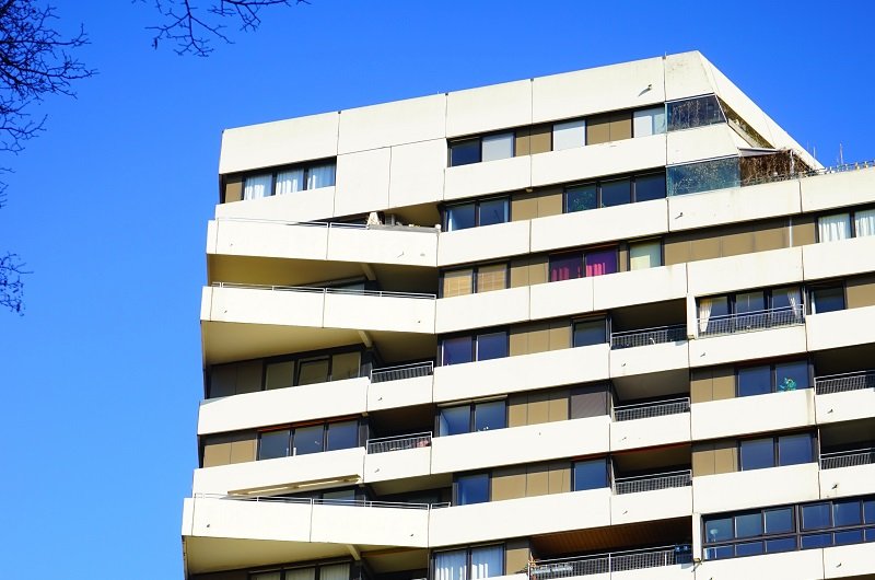 Blok mieszkalny. Architektura socrealistyczna.