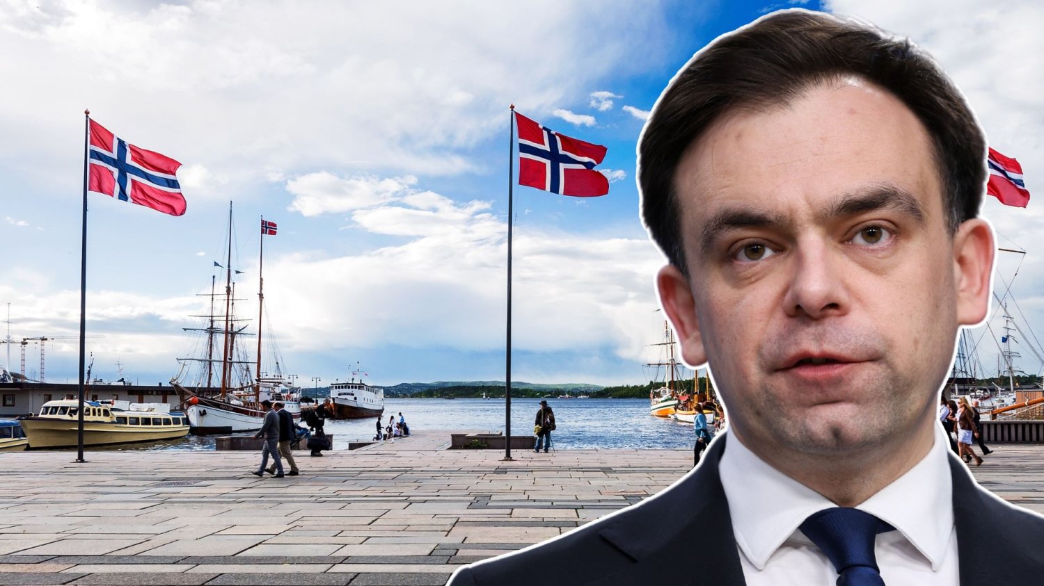 Andrzej Domański zaprasza norweskie inwestycje. "Mamy apetyt na więcej" Andrzej Domański i nabrzeże Oslo w tle. Minister finansów zachęca norweskich inwestorów do Polski.