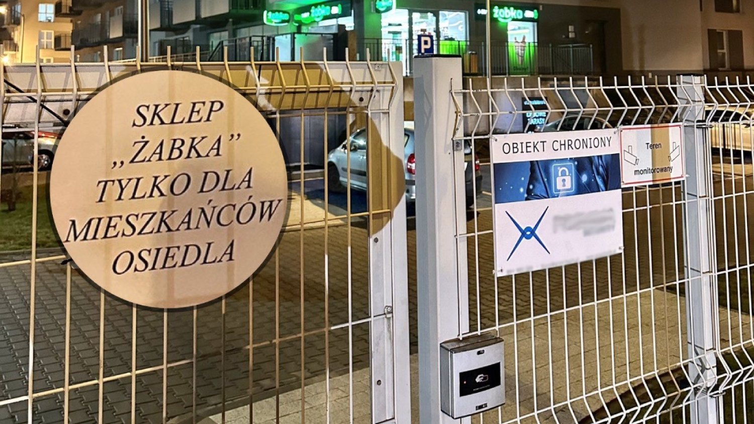 Żabka dostępna tylko dla mieszkańców. Nikt spoza osiedla nie wejdzie