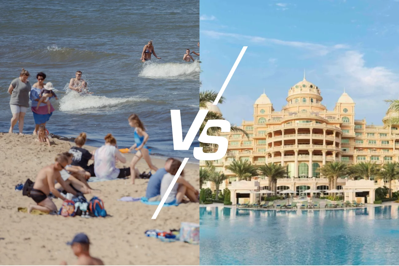 Luksusowy hotel w Dubaju vs domek w Mielnie. Porównanie cen szokuje