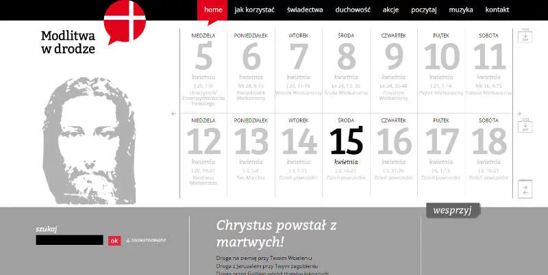 Tak wygląda jeden z polskich religijnych portali - modlitwa w drodze