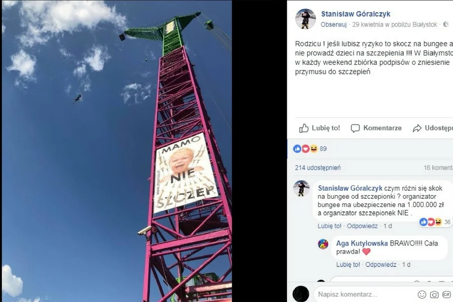 Post białostockiego przedsiębiorcy udostępniono na Facebooku ponad dwieście razy.