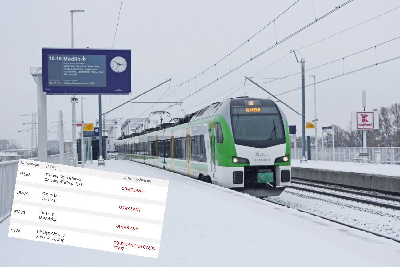 Pociąg KM na peronie.