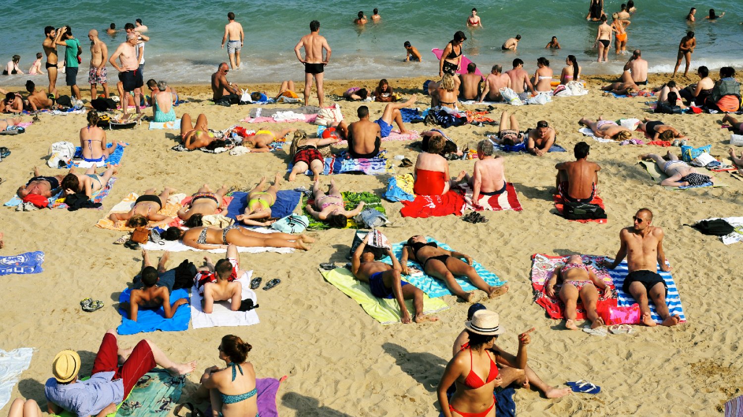Plażowicze nad morzem