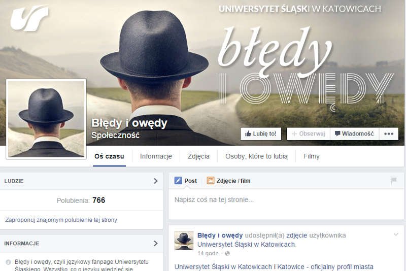 Uniwersytet Śląski chce uczyć poprawności językowej za pomocą fanpage'u na FB Błędy i Owędy
