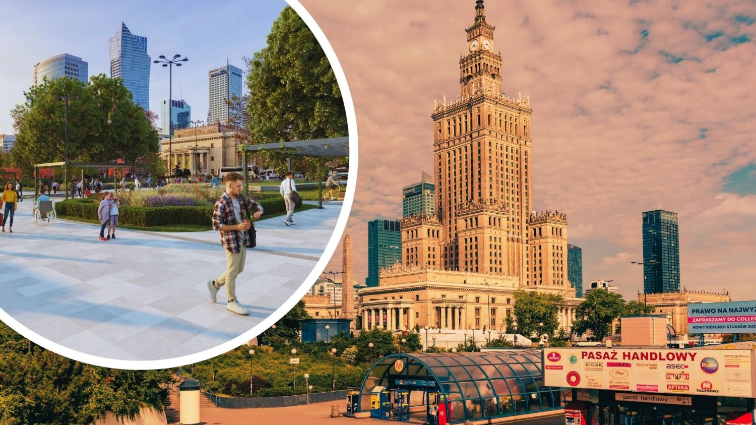 Okolice warszawskiej patelni zmienią się nie do poznania. Podróżni i rowerzyści będą zachwyceni Patelnia i Pałac Kultury oraz wizualizacja Alei Centralnej. Przestrzeń pod PKiN zmieni się nie do poznania. Podróżni i rowerzyści będą zachwyceni