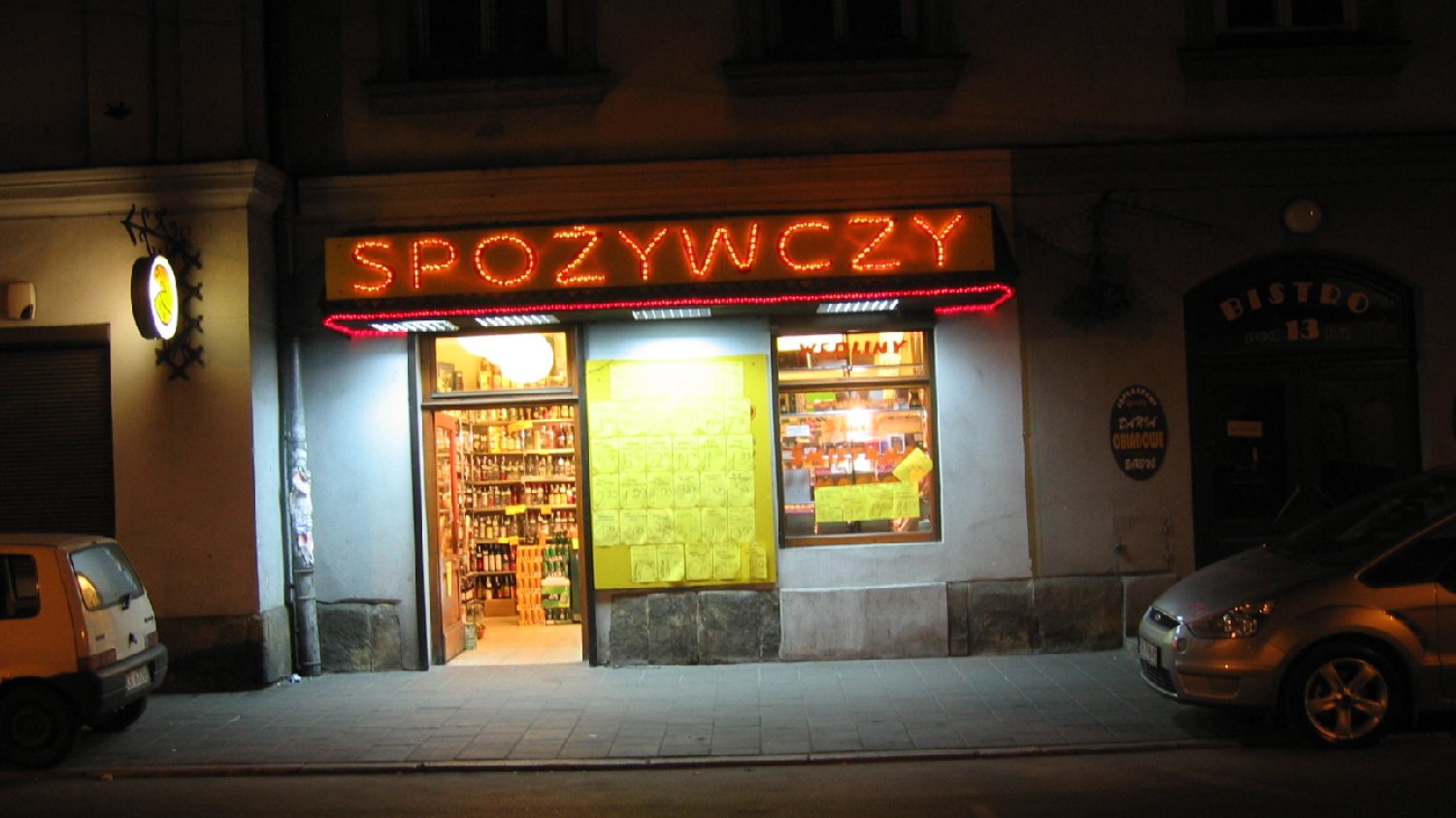 Neon sklepu spożywczego
