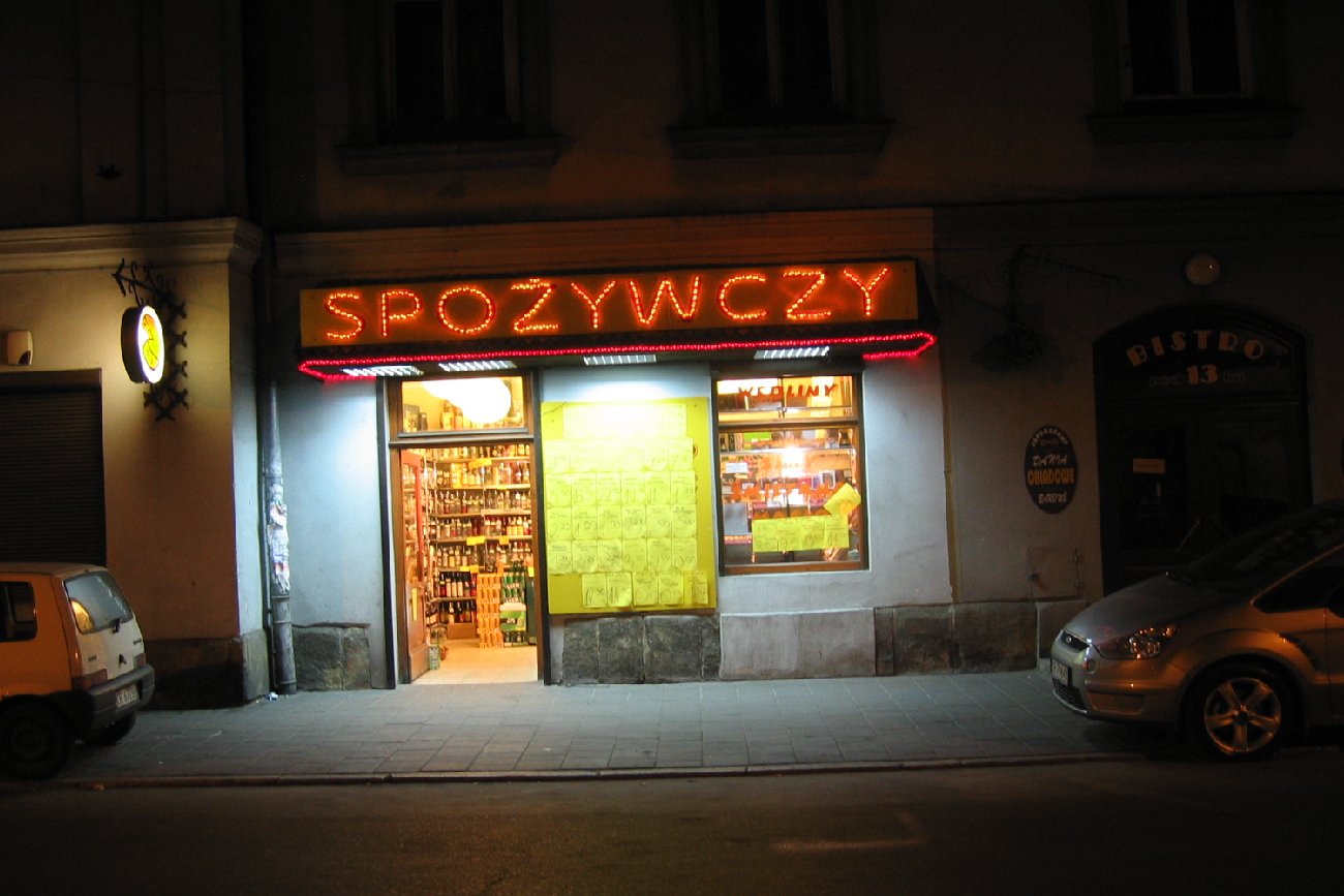 Neon sklepu spożywczego