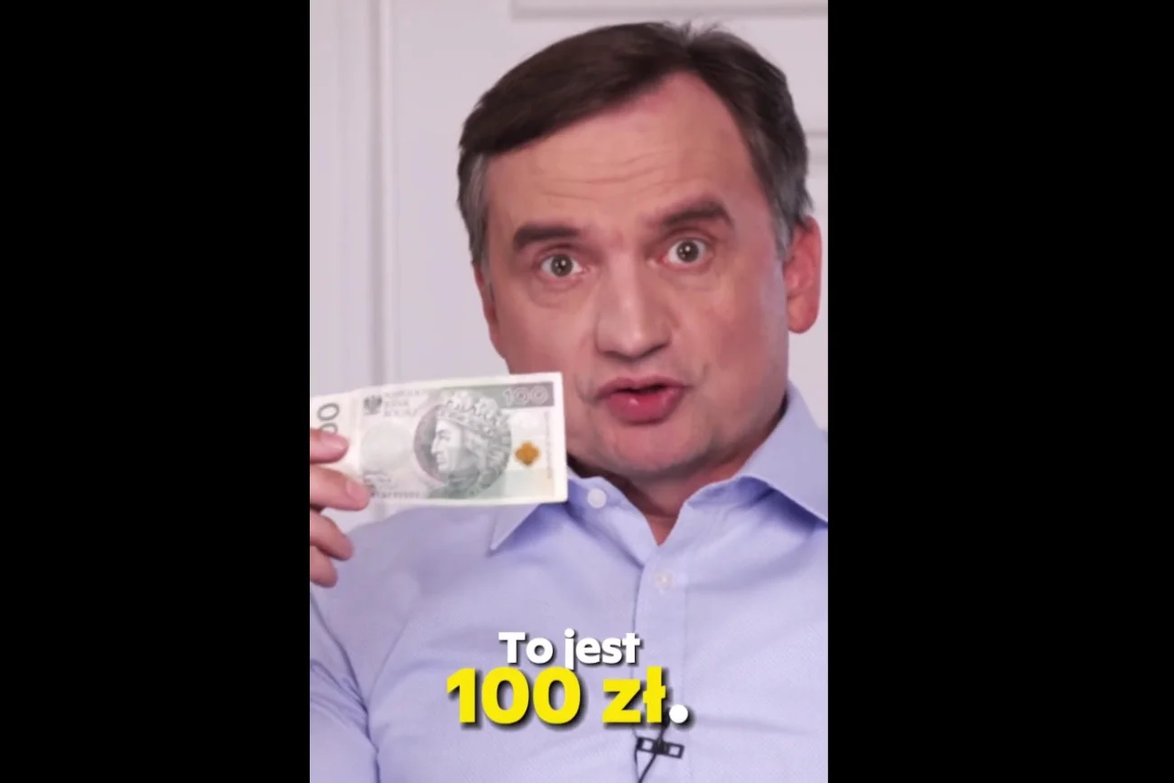 Zbigniew Ziobro: "gotówka to wolność". Minister sprawiedliwości składa obietnicę.