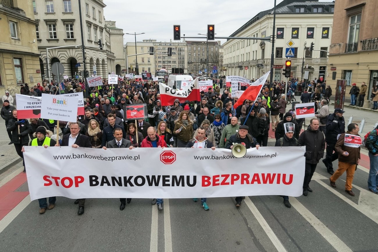 Protest frankowiczów.