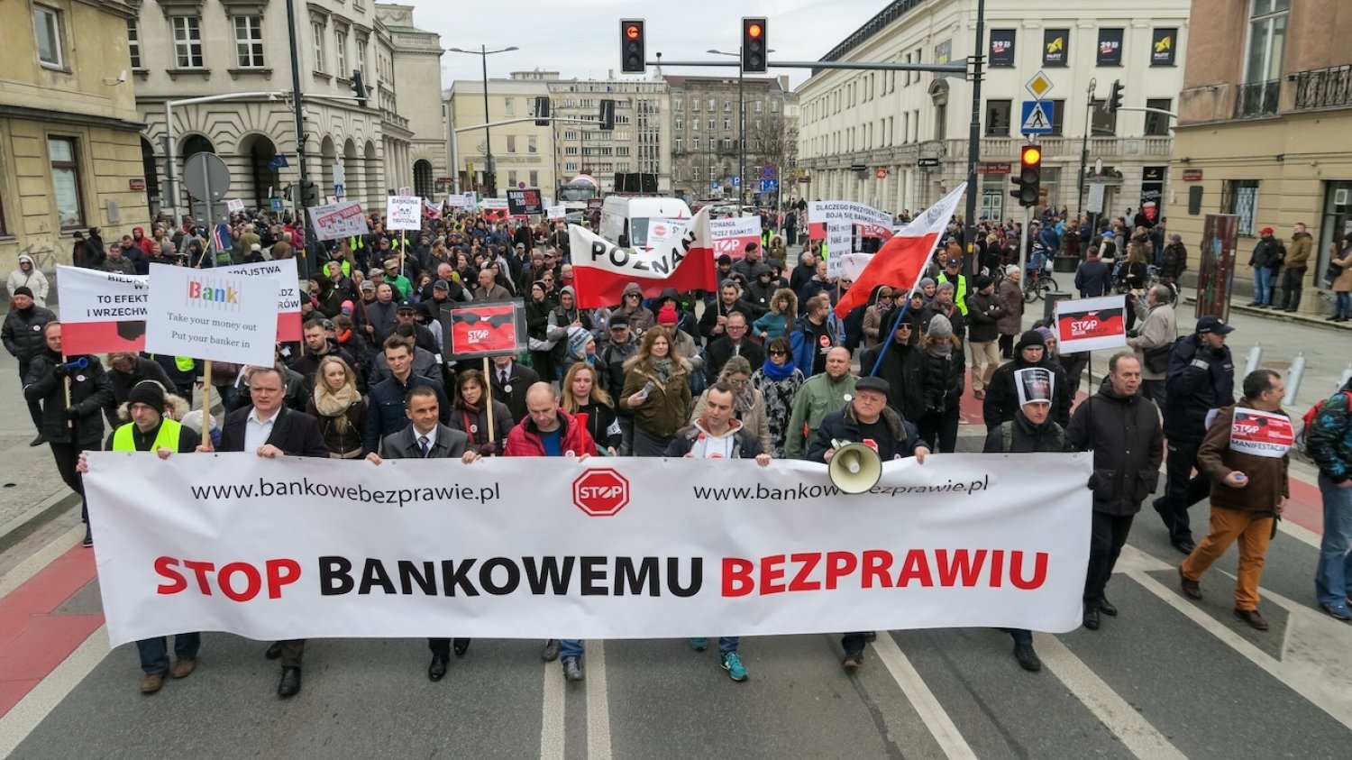 Protest frankowiczów.