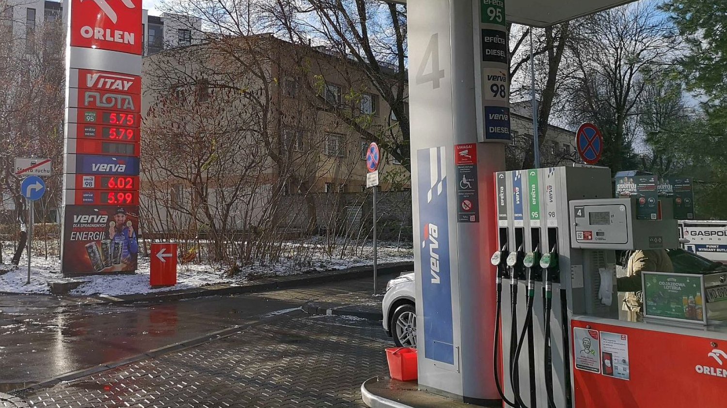 Cena paliwa na stacji Orlen po obniżce akcyzy - 5,75 zł za litr beznyny 95