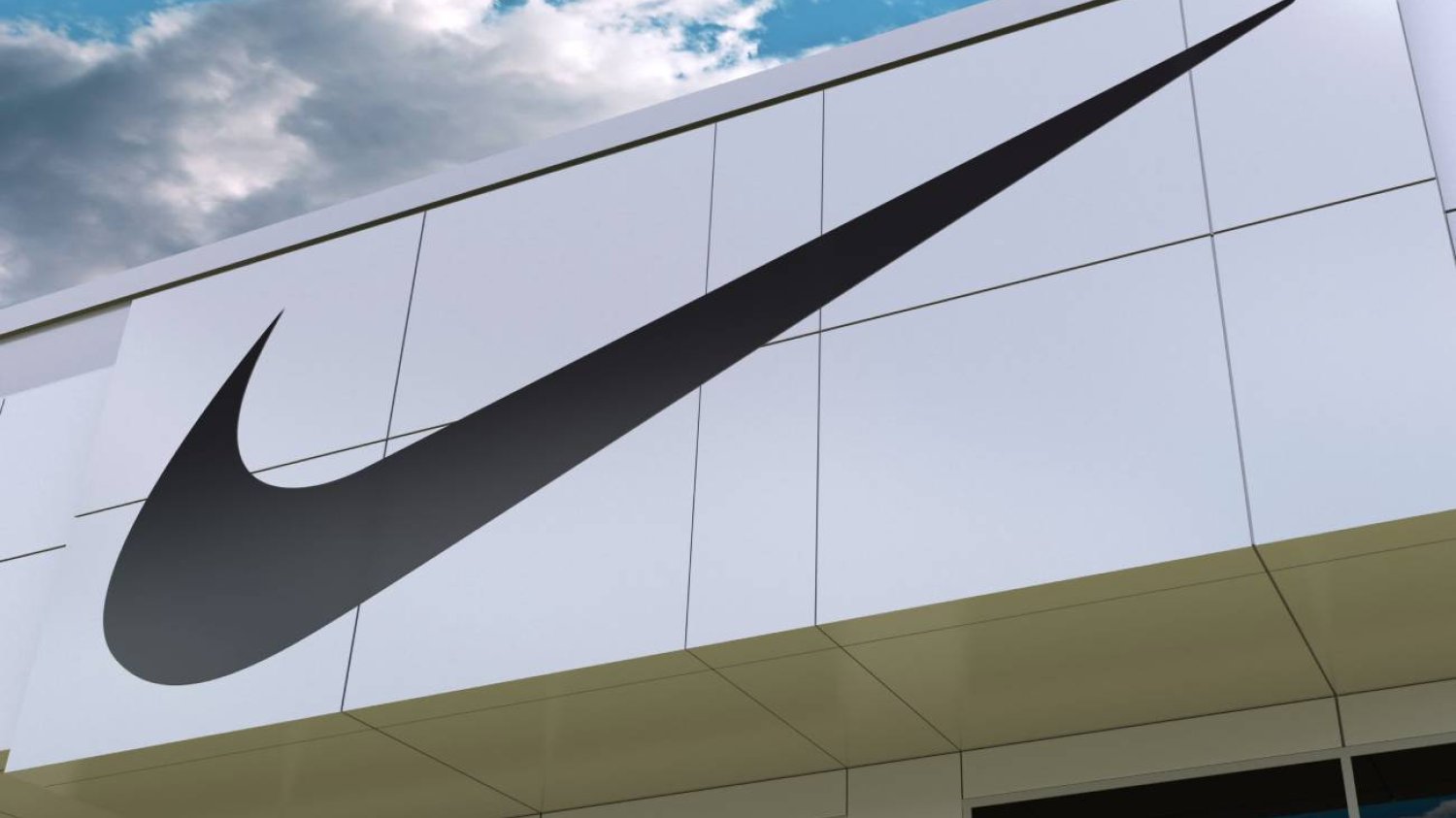 Budynek z logo Nike
