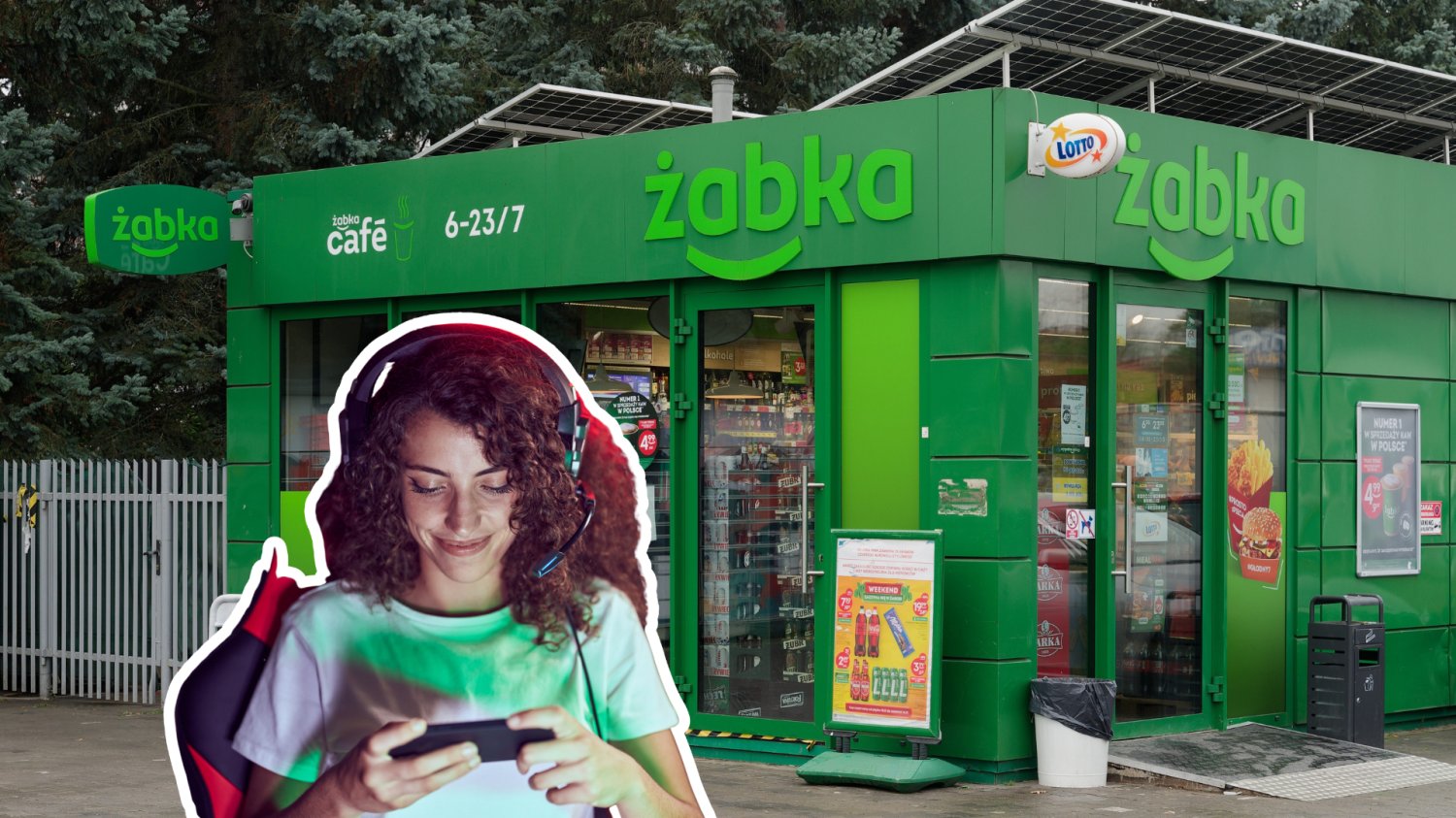 Żabka wchodzi w gaming. Zaoferuje graczom "najmniejszy kontroler do gier na świecie" Sklep Żabka i gracz komputerowy.