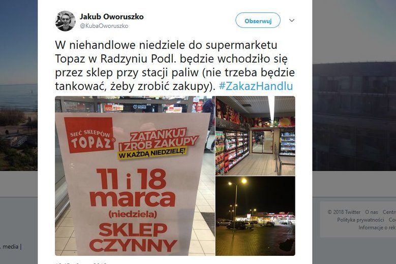 Niektóre sklepy znalazły legalny sposób na handel w niedziele